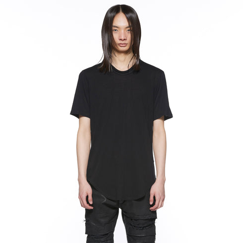 JULIUS 917CUM13 Black / Round Hem T-Shirt
