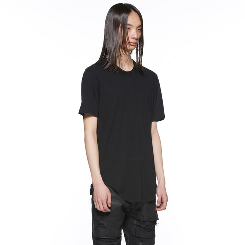 JULIUS 917CUM13 Black / Round Hem T-Shirt
