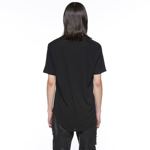 JULIUS 917CUM13 Black / Round Hem T-Shirt