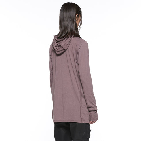 JULIUS 917CUM10 Ash Purple / Cowl Hooded Top