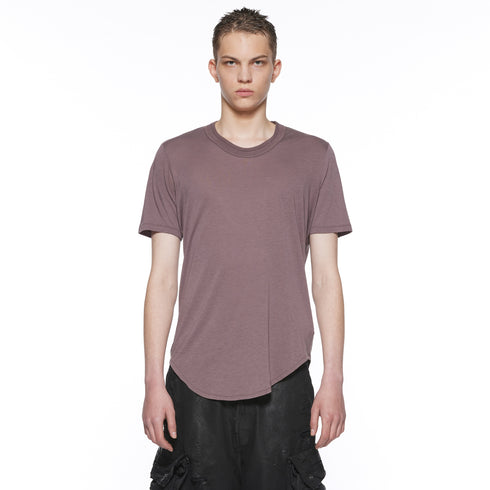 JULIUS 917CUM13 Ash Purple / Round Hem T-Shirt