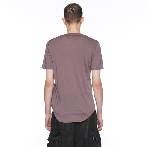 JULIUS 917CUM13 Ash Purple / Round Hem T-Shirt