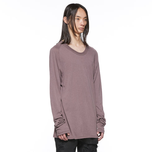 JULIUS 917CUM12 Ash Purple / Seamd Neck Top