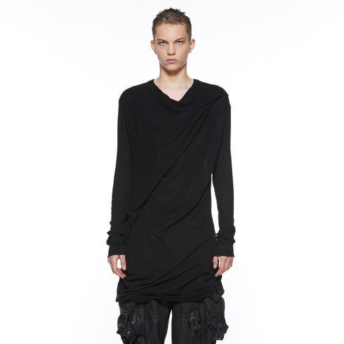 JULIUS 917CUM4 Black / Drop Neck Drape Top