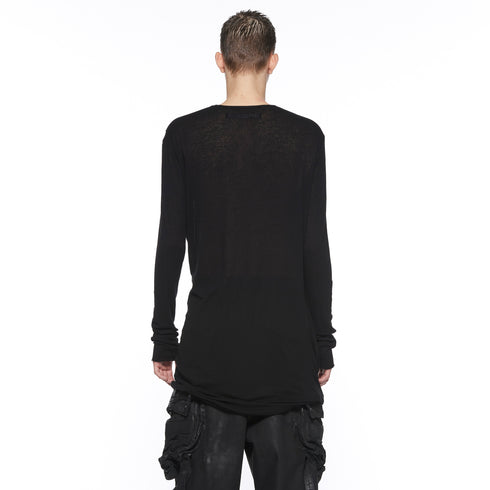 JULIUS 917CUM4 Black / Drop Neck Drape Top