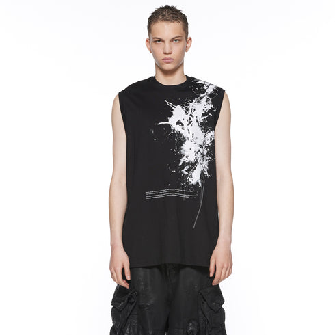 JULIUS 917CPM2 Black / Garden Sleeve Less Top