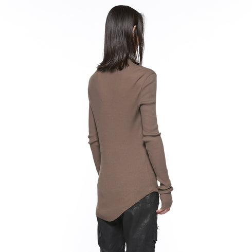 JULIUS 917CUM6 Sand / High Neck Skinny Top