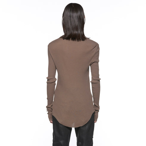 JULIUS 917CUM6 Sand / High Neck Skinny Top