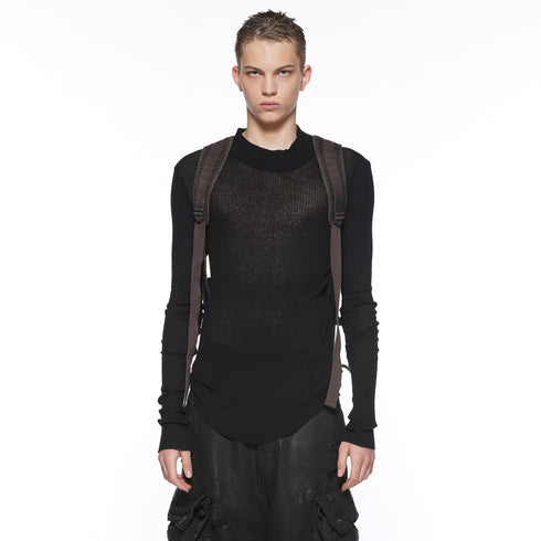 JULIUS 917BGU1-BW Dark Brown / Military Backpack