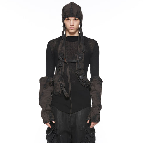 JULIUS 917VEM1-BW Dark Brown / Holster Vest