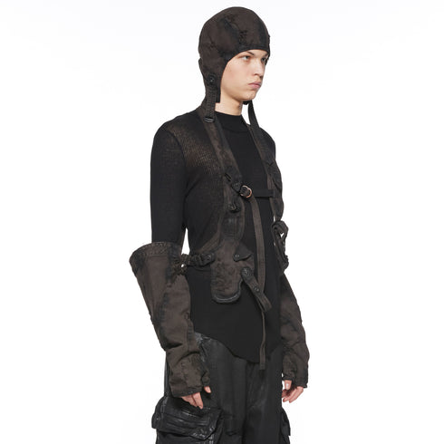 JULIUS 917VEM1-BW Dark Brown / Holster Vest