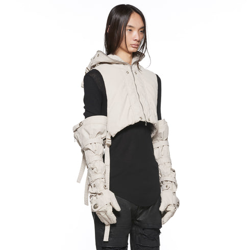 JULIUS 917STU2 Plaster / Hooded Gauna Vest
