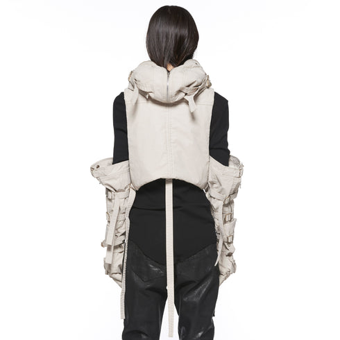 JULIUS 917STU2 Plaster / Hooded Gauna Vest
