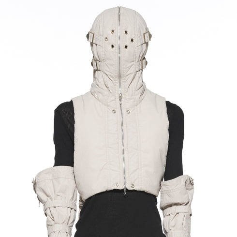 JULIUS 917STU2 Plaster / Hooded Gauna Vest