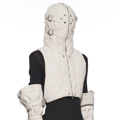 JULIUS 917STU2 Plaster / Hooded Gauna Vest