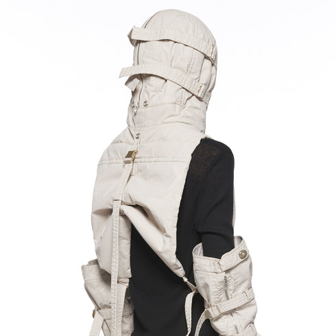 JULIUS 917STU2 Plaster / Hooded Gauna Vest