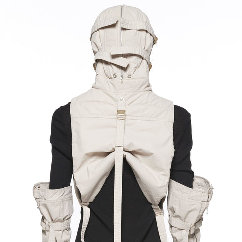 JULIUS 917STU2 Plaster / Hooded Gauna Vest