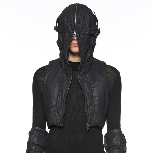 JULIUS 917STU2 Black / Hooded Gauna Vest