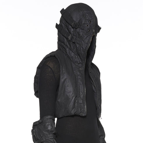 JULIUS 917STU2 Black / Hooded Gauna Vest