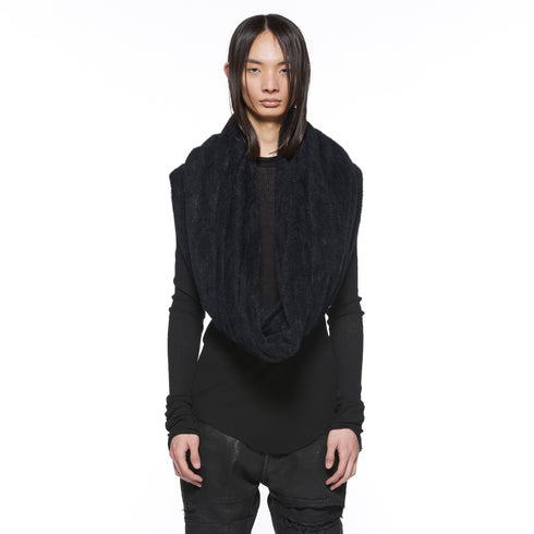 JULIUS 917STU6 Black / Layerd Hoop Stole