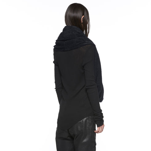 JULIUS 917STU6 Black / Layerd Hoop Stole