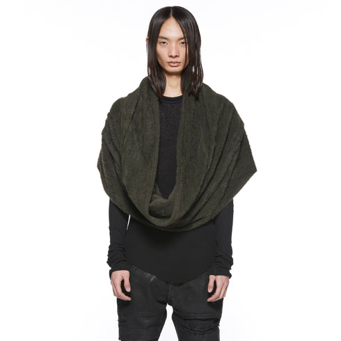 JULIUS 917STU6 Dark Khaki / Layerd Hoop Stole