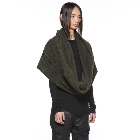 JULIUS 917STU6 Dark Khaki / Layerd Hoop Stole