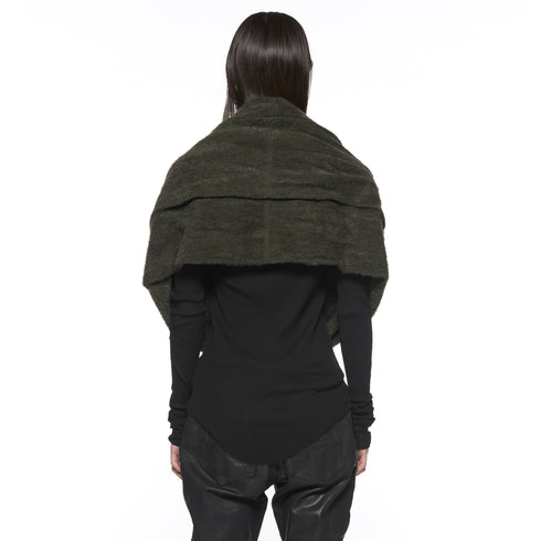 JULIUS 917STU6 Dark Khaki / Layerd Hoop Stole