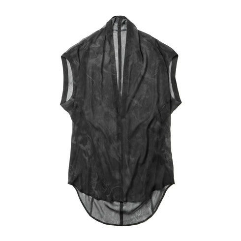 JULIUS 937SHM10 Black / Slit Neck Shirt