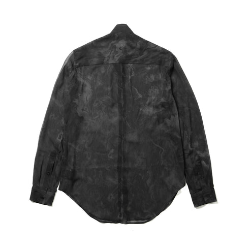JULIUS 937SHM11 Black / Stand Collar Shirt