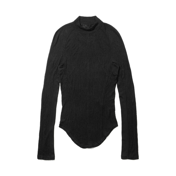 JULIUS 937CUM5 Black / Seamed Skinny Top