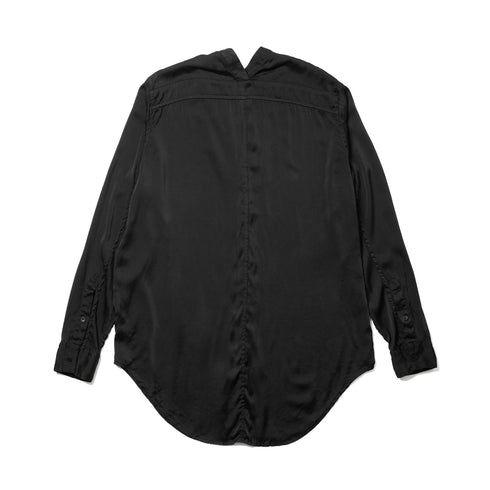 JULIUS 937SHM3 Black / Slit Neck Shirt