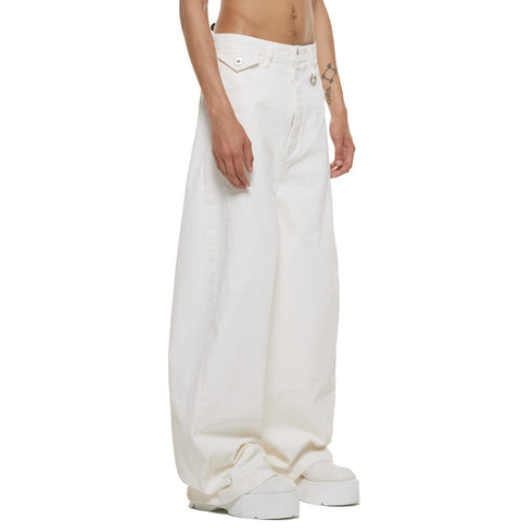 JULIUS 937PAM5 Off White / Dk Wide Pants
