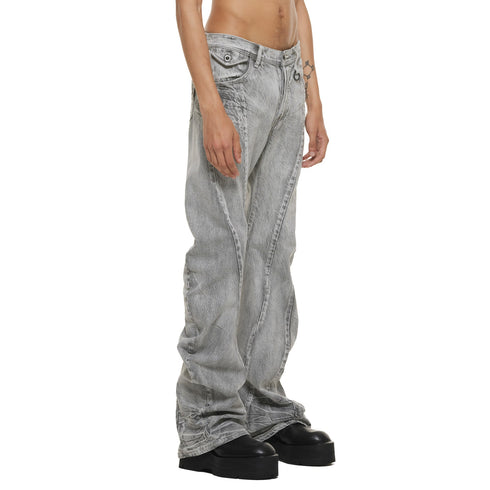 JULIUS 937PAM2-PL Plaster / Bending Flare Pants