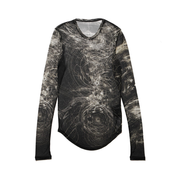 JULIUS 937CUM28-P Black / Sheer Ls Top