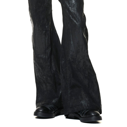 JULIUS 947PAM1-C Luster Black / Coated Jet Pants
