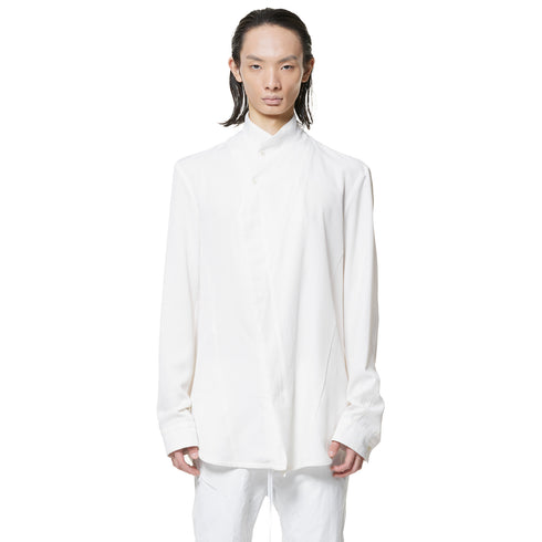 JULIUS 947SHM5 Off White / Coverd Neck Shirt