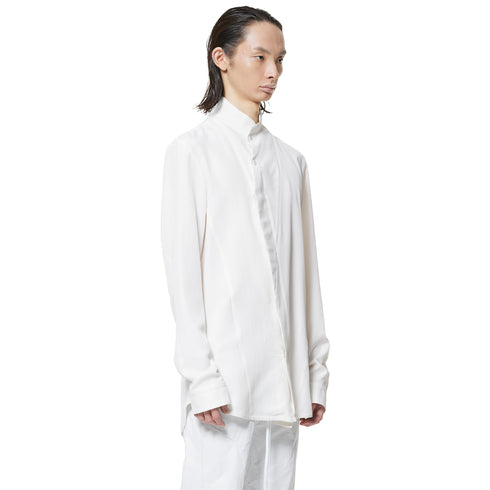 JULIUS 947SHM5 Off White / Coverd Neck Shirt