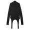 JULIUS 957CUM8 Black / Droid High Neck Top