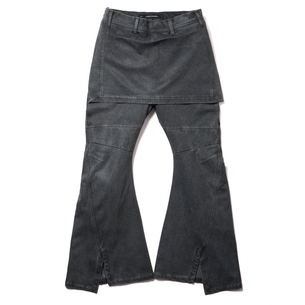 JULIUS 957PAM10-GR Steel / Indirect Flare Pants