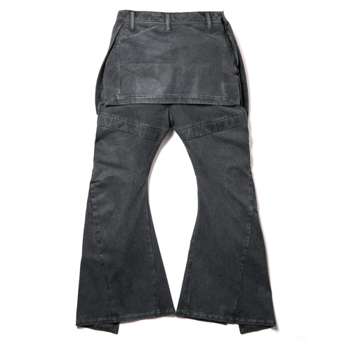 JULIUS 957PAM10-GR Steel / Indirect Flare Pants