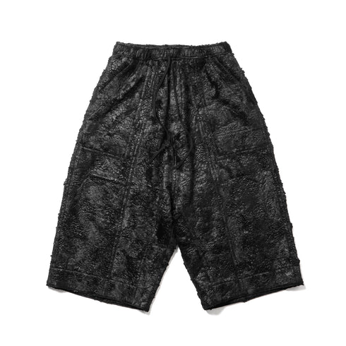 JULIUS 957PAM4 Black / Cropped Baggy Pants