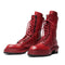 JULIUS 957FWM2 Red / Side Zip Race Up Boots