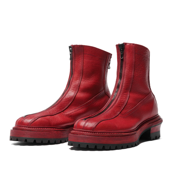 JULIUS 957FWM1 Red / Front Zip Boots