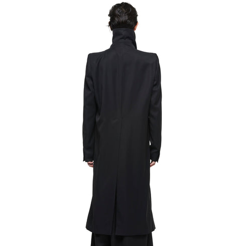 JULIUS 957COM1 Black / Coverd Neck Coat