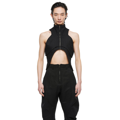 JULIUS 957VEM1 Black / Droid Sleeveless Jacket