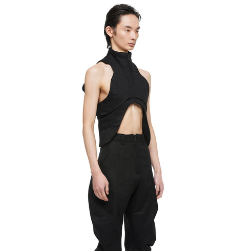 JULIUS 957VEM1 Black / Droid Sleeveless Jacket