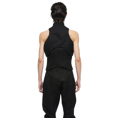 JULIUS 957VEM1 Black / Droid Sleeveless Jacket