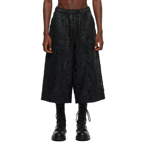 JULIUS 957PAM4 Black / Cropped Baggy Pants