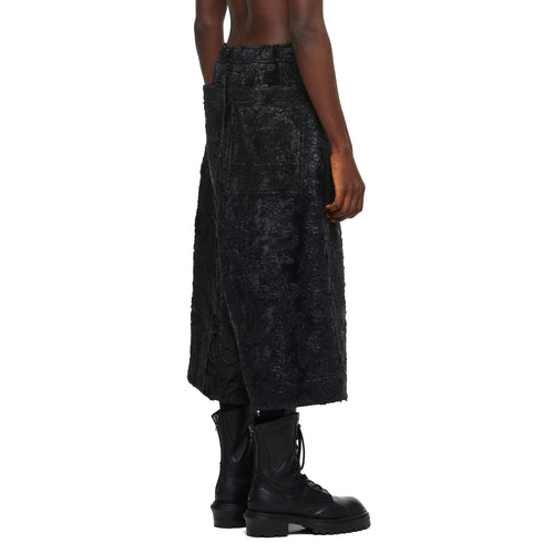 JULIUS 957PAM4 Black / Cropped Baggy Pants
